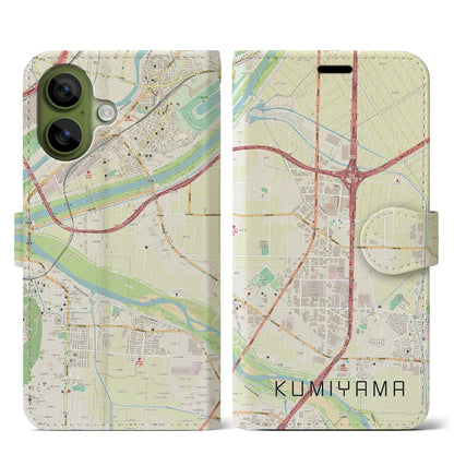 【久御山（京都府）】地図柄iPhoneケース（手帳タイプ）