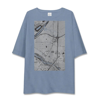 【久御山（京都府）】地図柄ビッグシルエットTシャツ
