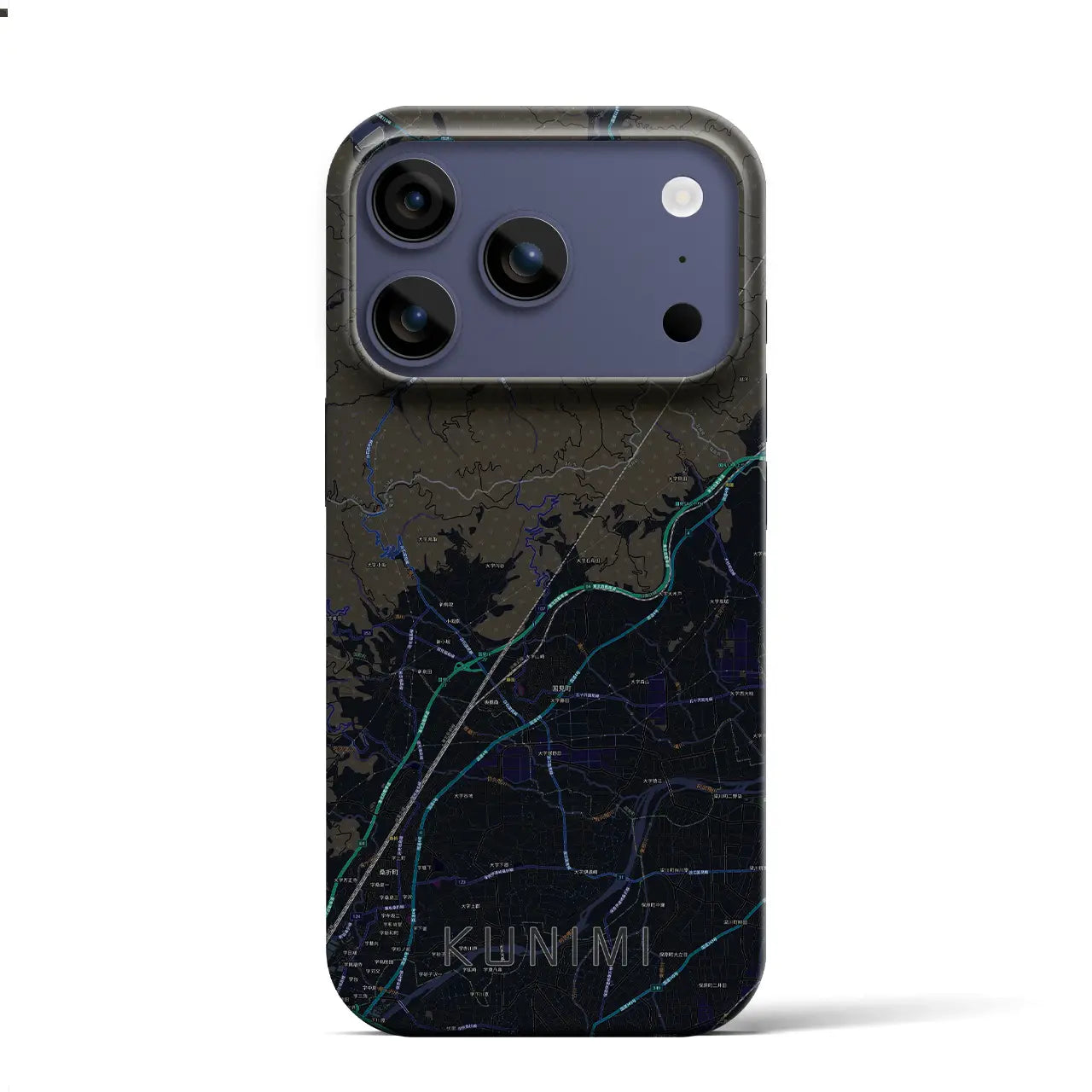 【国見（福島県）】地図柄iPhoneケース（バックカバータイプ）