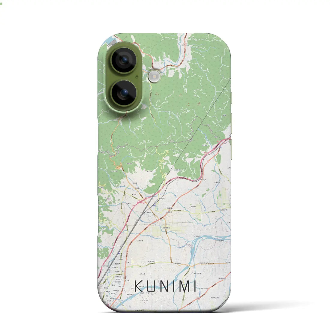 【国見（福島県）】地図柄iPhoneケース（バックカバータイプ）ナチュラル・iPhone 17 Pro Max 用