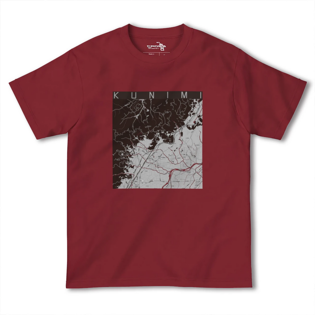 【国見(福島県)(福島県)】地図柄ヘビーウェイトTシャツ