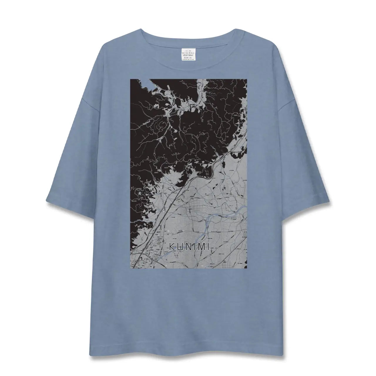 【国見（福島県）（福島県）】地図柄ビッグシルエットTシャツ
