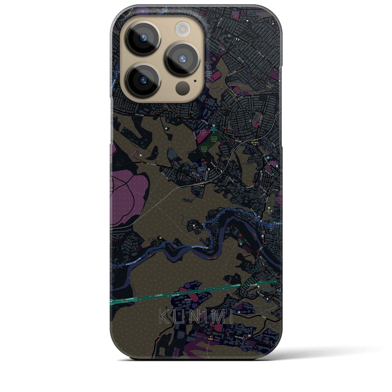 【国見（宮城県）】地図柄iPhoneケース（バックカバータイプ）