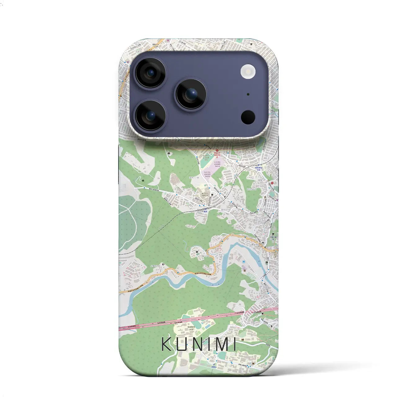 【国見（宮城県）】地図柄iPhoneケース（バックカバータイプ）