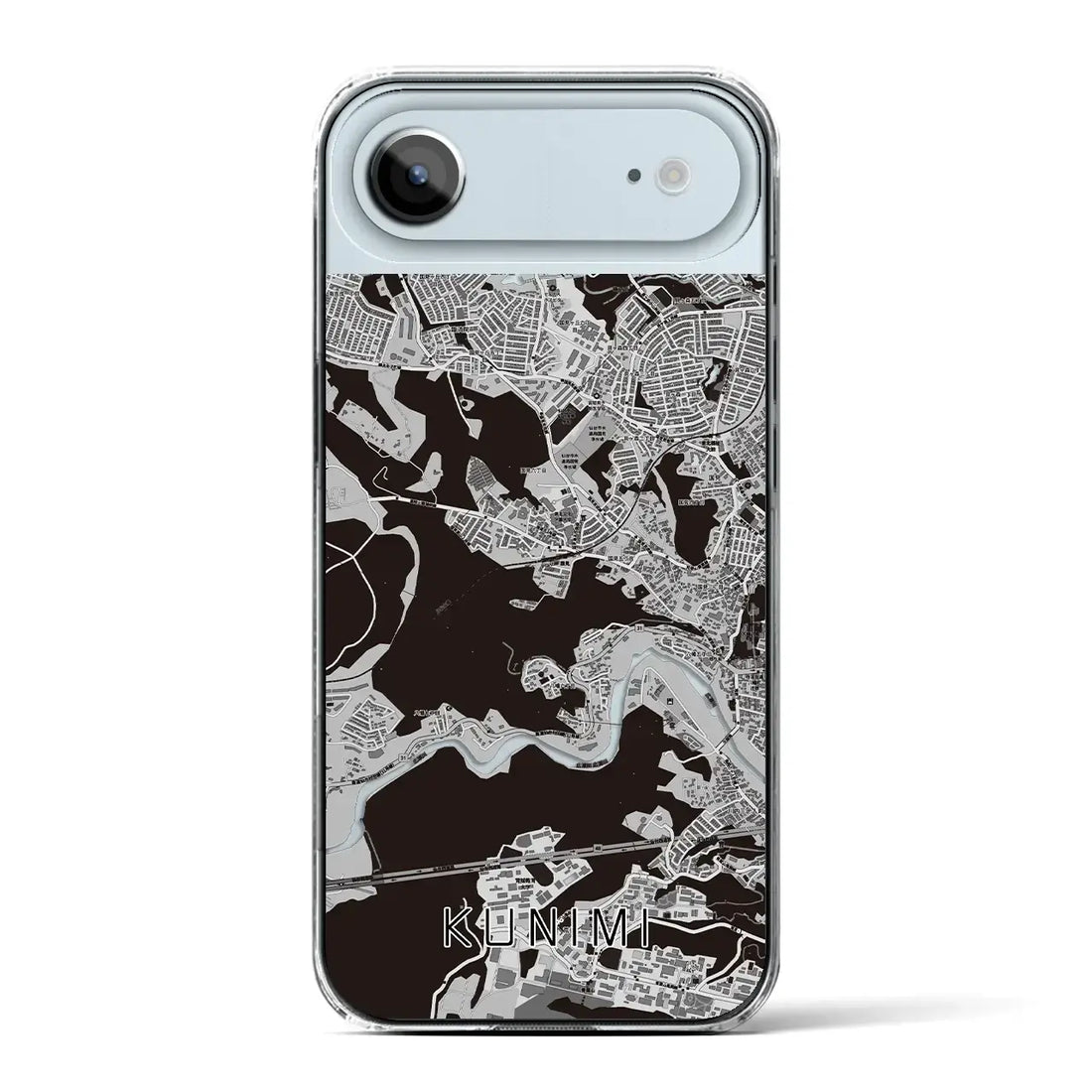 【国見(宮城県)】地図柄iPhoneケース(クリアタイプ)モノトーン・iPhone 17 Pro Max 用