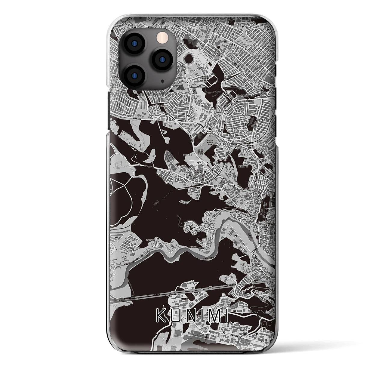 【国見（宮城県）】地図柄iPhoneケース（クリアタイプ）