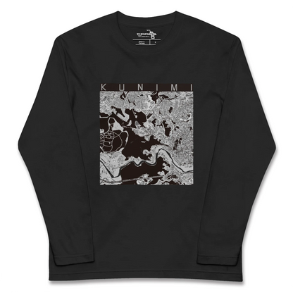 【国見（宮城県）】地図柄ロングスリーブTシャツ