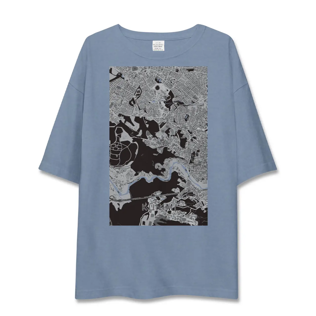 【国見（宮城県）】地図柄ビッグシルエットTシャツ