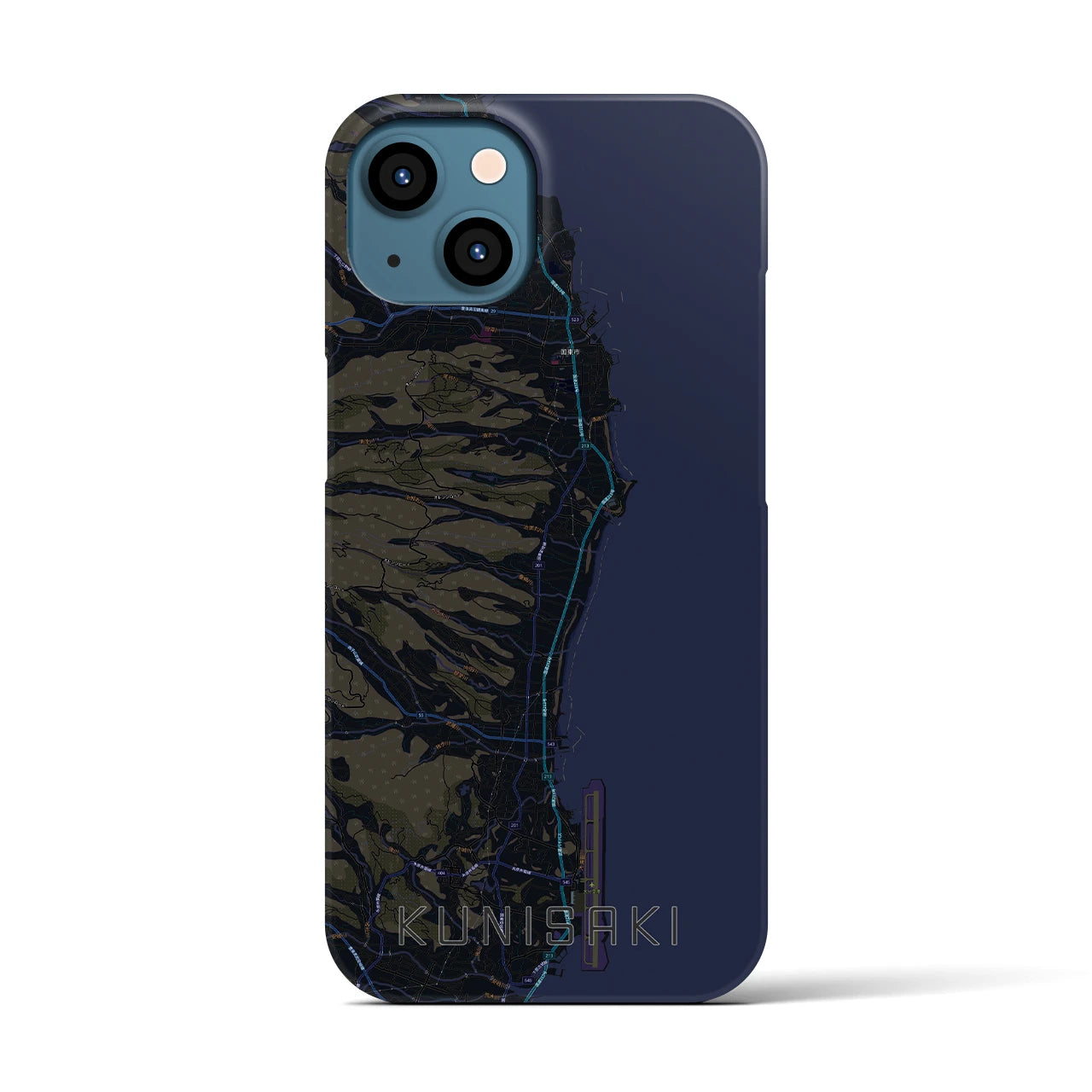 【国東（大分県）】地図柄iPhoneケース（バックカバータイプ）