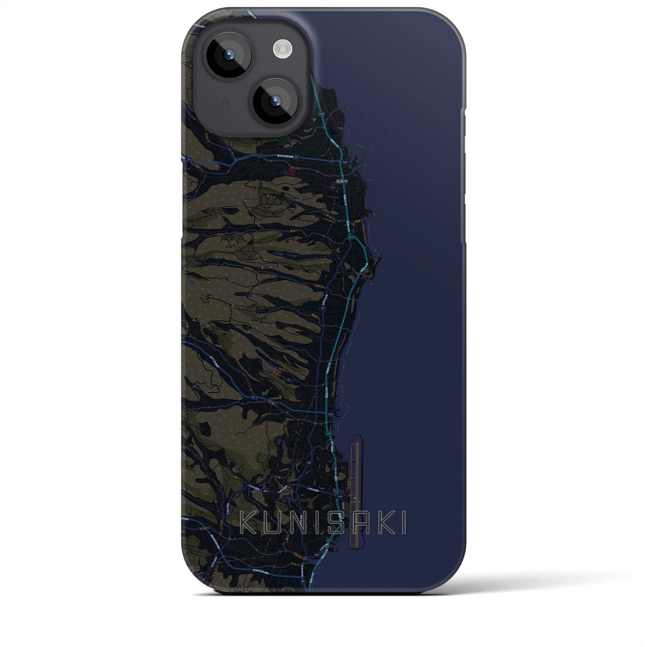 【国東（大分県）】地図柄iPhoneケース（バックカバータイプ）