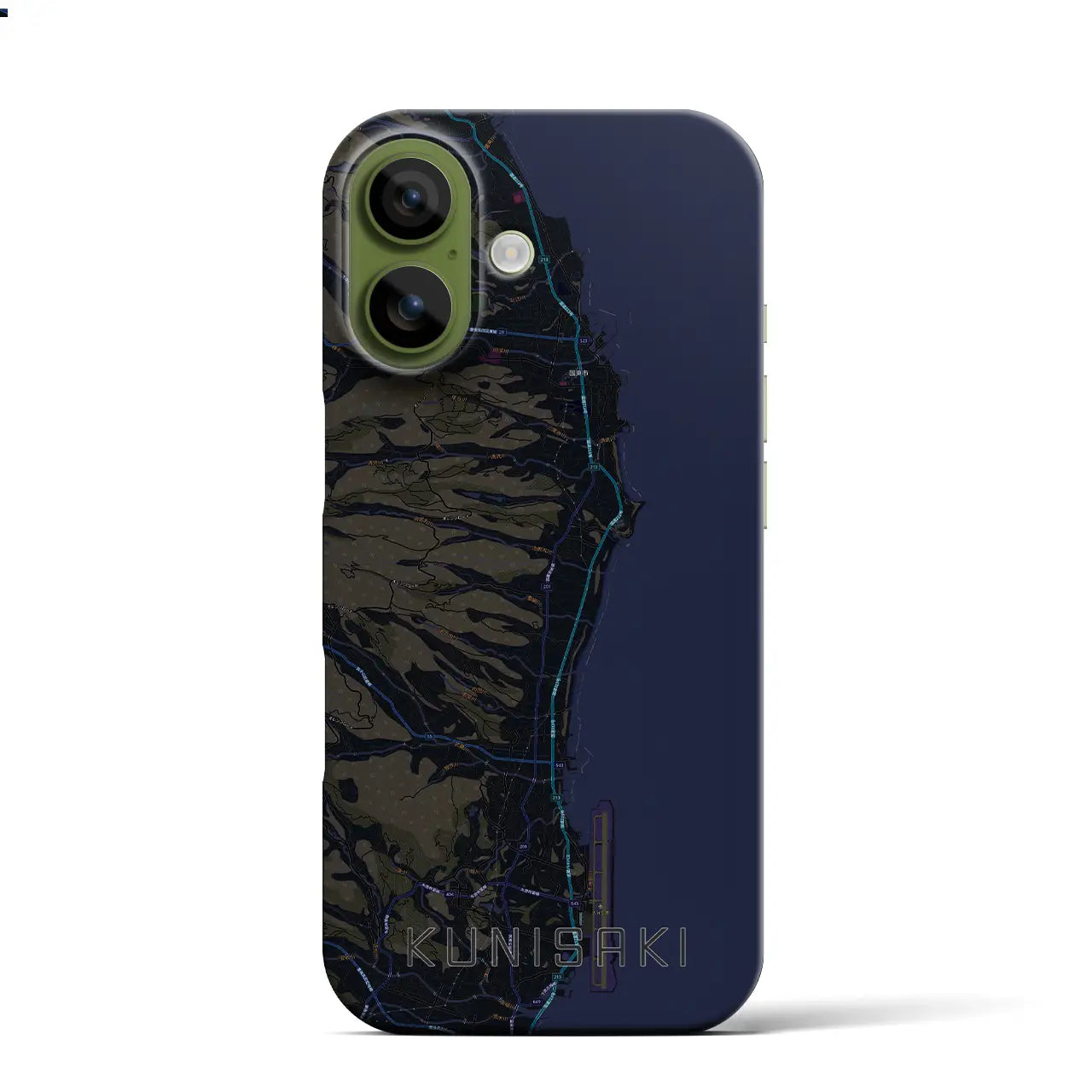 【国東（大分県）】地図柄iPhoneケース（バックカバータイプ）