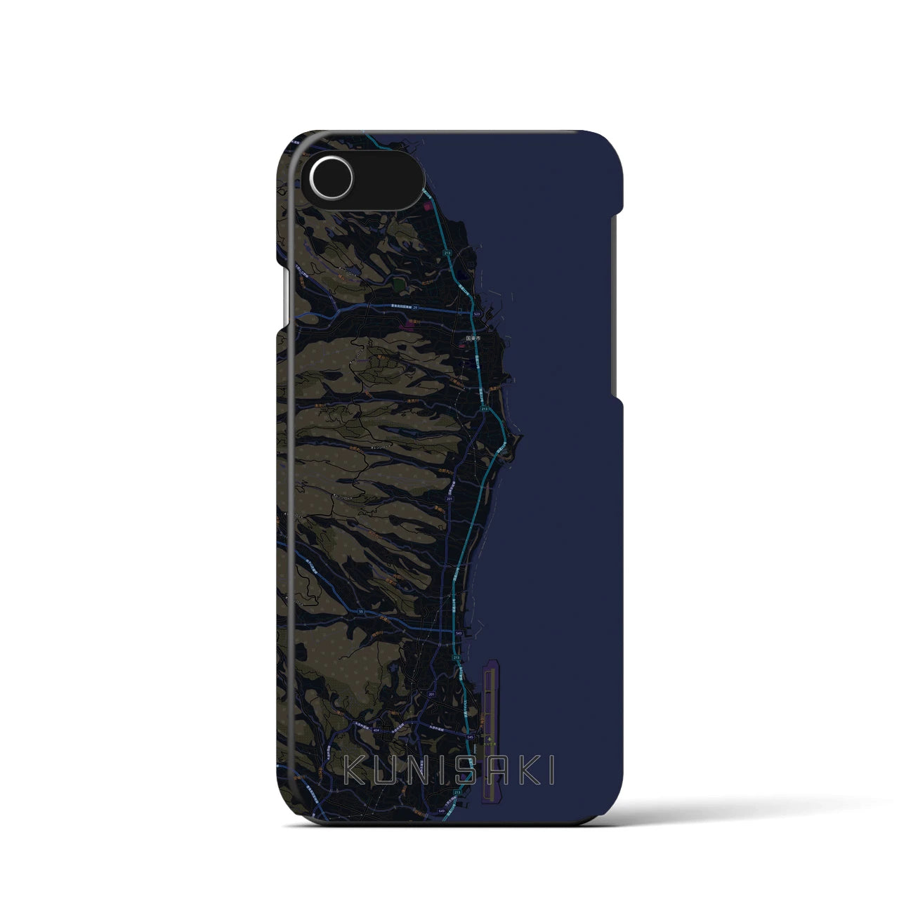 【国東（大分県）】地図柄iPhoneケース（バックカバータイプ）