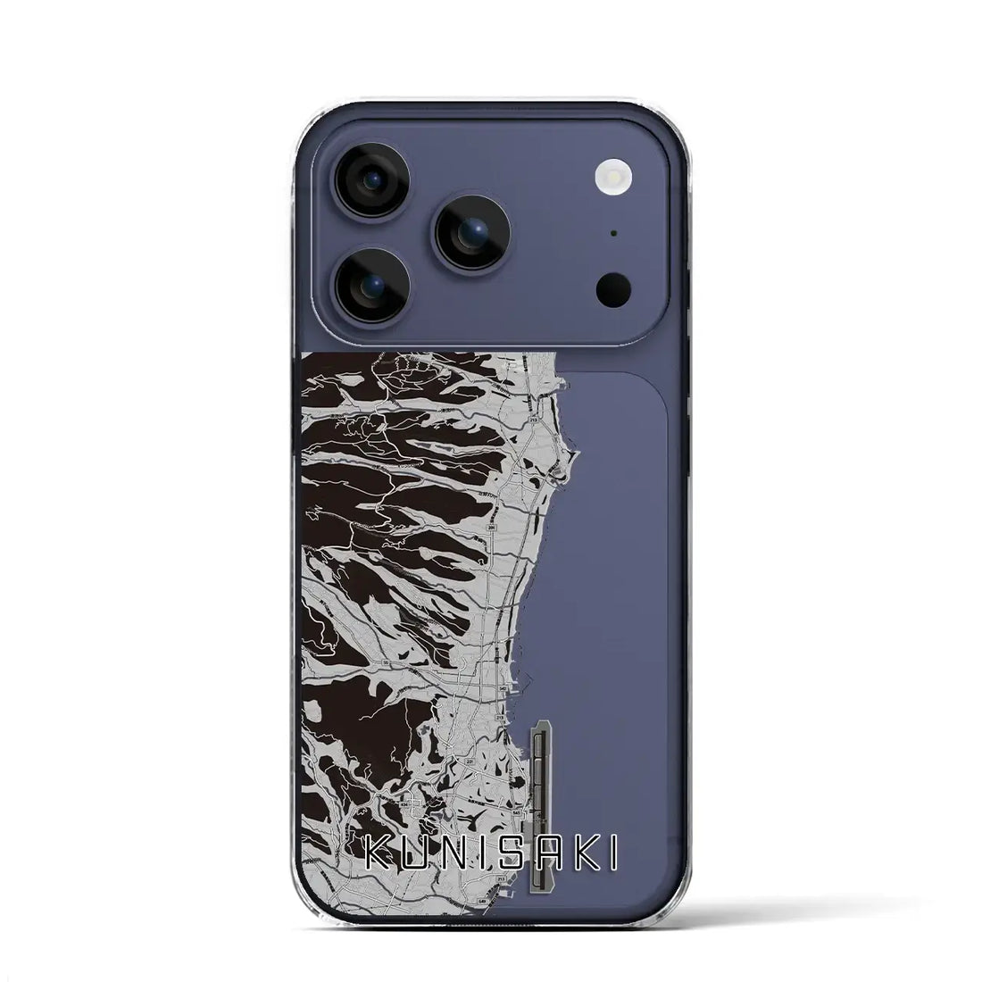 【国東(大分県)】地図柄iPhoneケース(クリアタイプ)モノトーン・iPhone 17 Pro Max 用