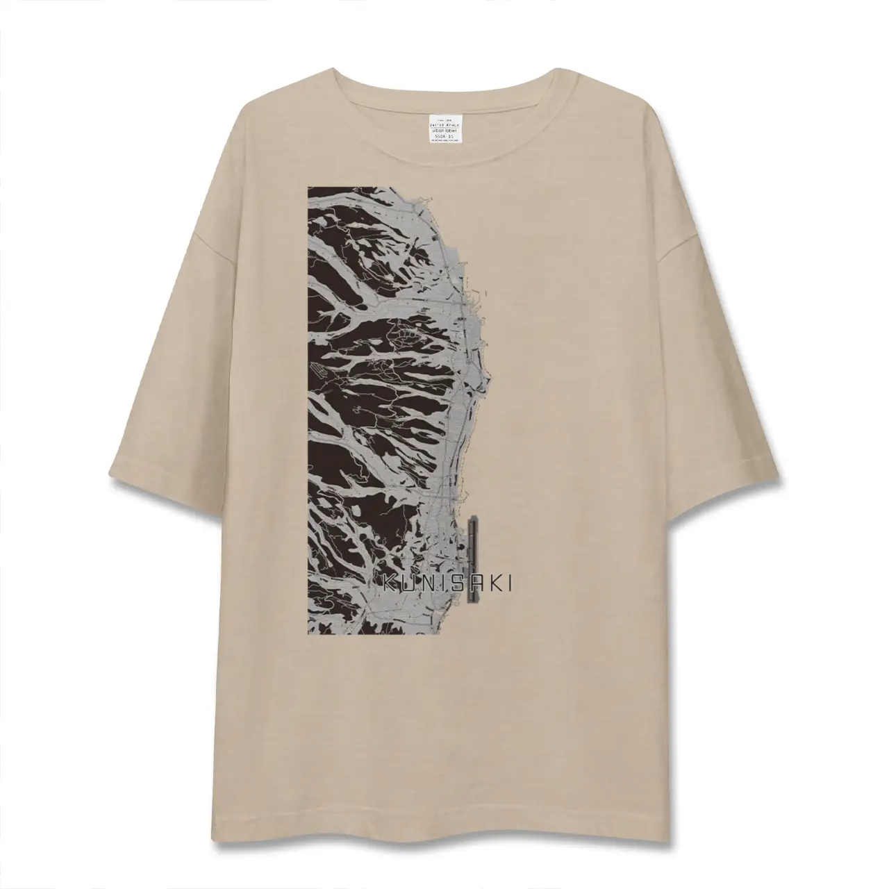 【国東（大分県）】地図柄ビッグシルエットTシャツ