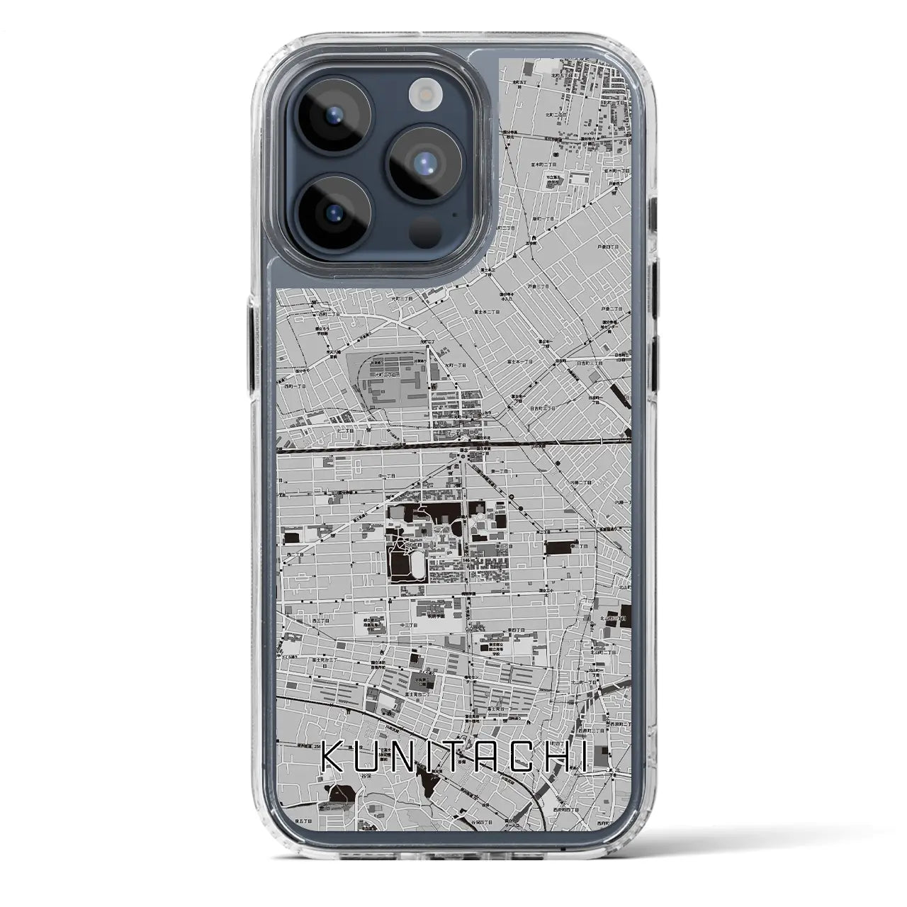【国立2（東京都）】地図柄iPhoneケース（MagSafeタイプ）