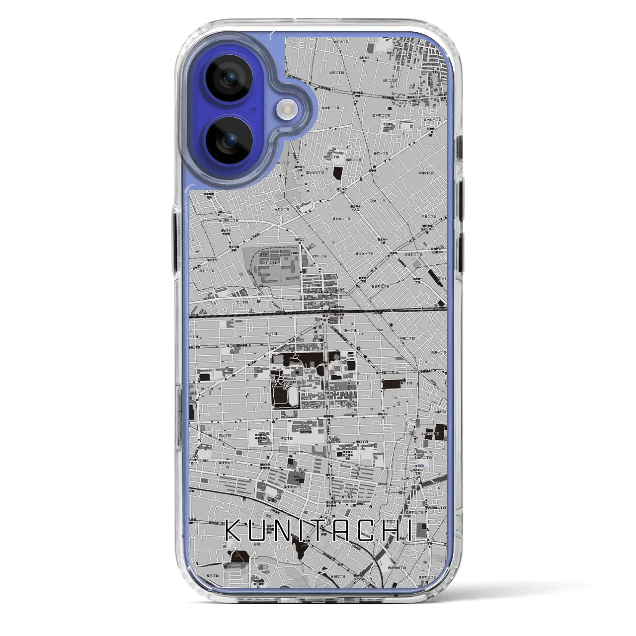 【国立2（東京都）】地図柄iPhoneケース（MagSafeタイプ）