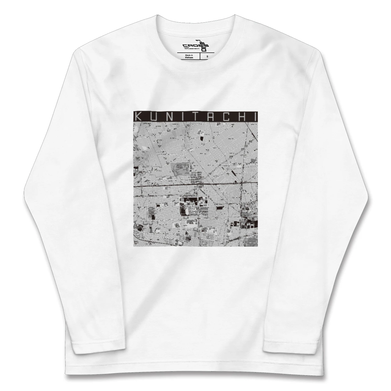 【国立2（東京都）】地図柄ロングスリーブTシャツ