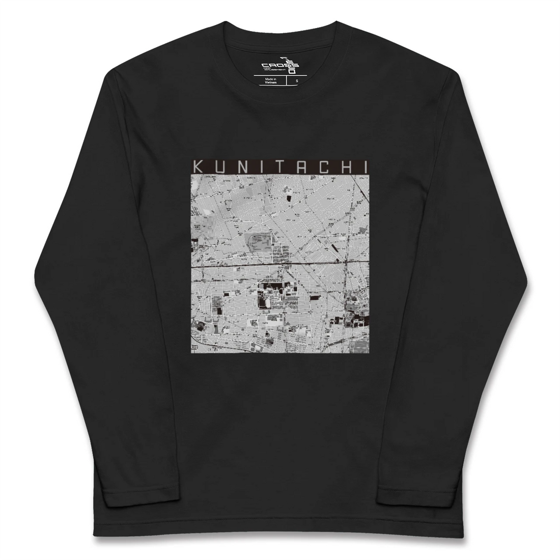 【国立2（東京都）】地図柄ロングスリーブTシャツ