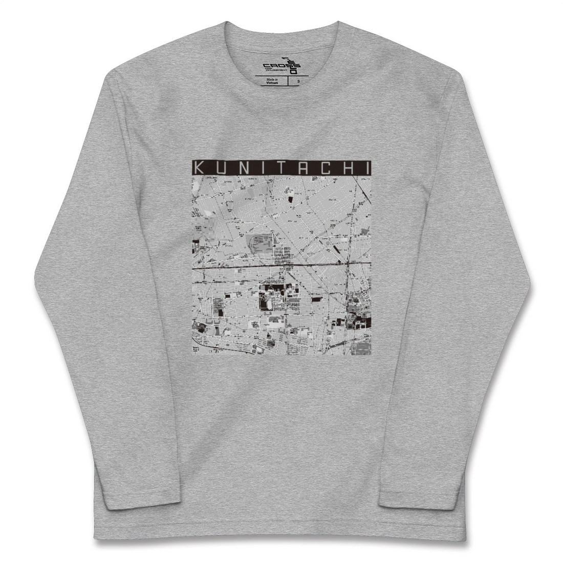 【国立2（東京都）】地図柄ロングスリーブTシャツ