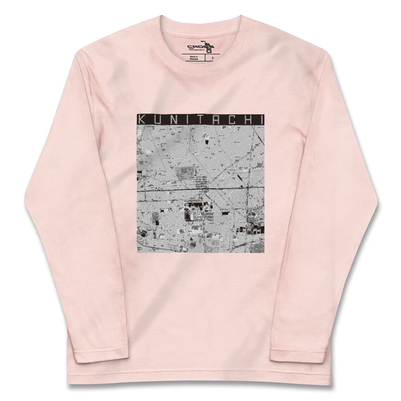 【国立2（東京都）】地図柄ロングスリーブTシャツ
