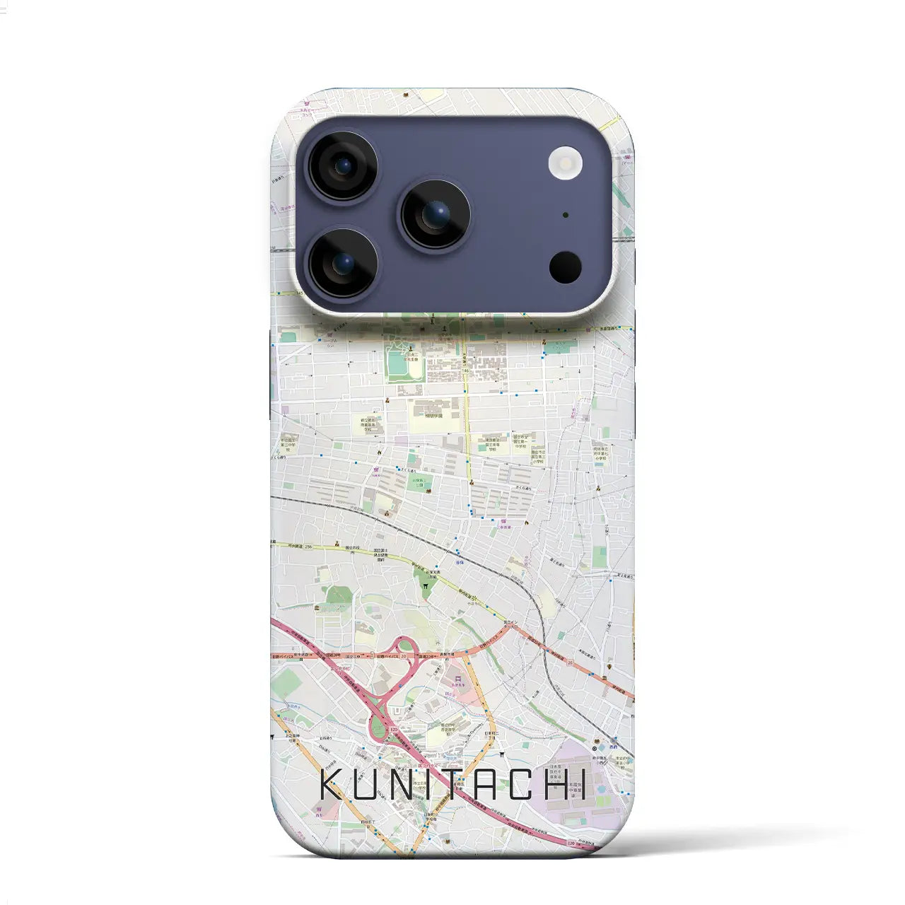 【国立（東京都）】地図柄iPhoneケース（バックカバータイプ）