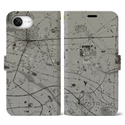 【国立（東京都）】地図柄iPhoneケース（手帳タイプ）