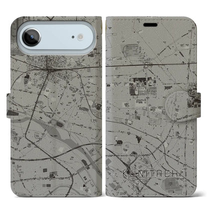 【国立（東京都）】地図柄iPhoneケース（手帳タイプ）