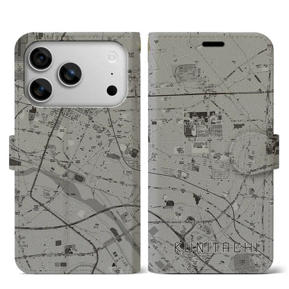 【国立（東京都）】地図柄iPhoneケース（手帳タイプ）