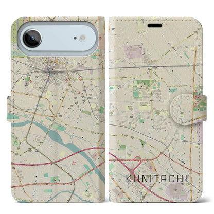 【国立（東京都）】地図柄iPhoneケース（手帳タイプ）