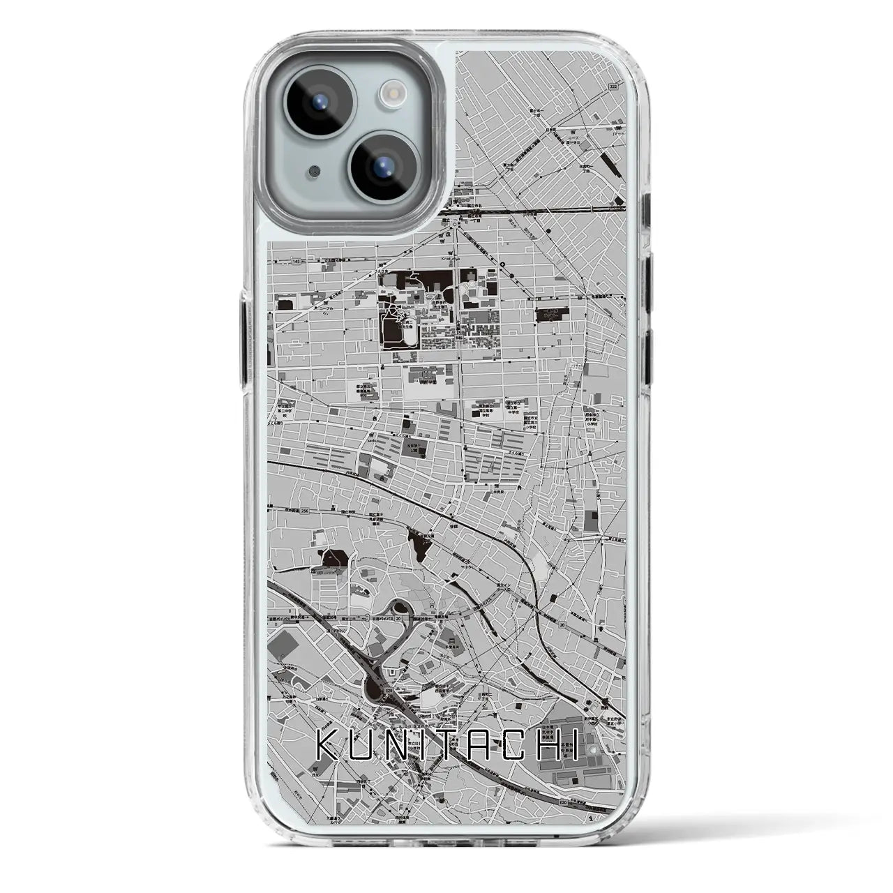 【国立（東京都）】地図柄iPhoneケース（MagSafeタイプ）