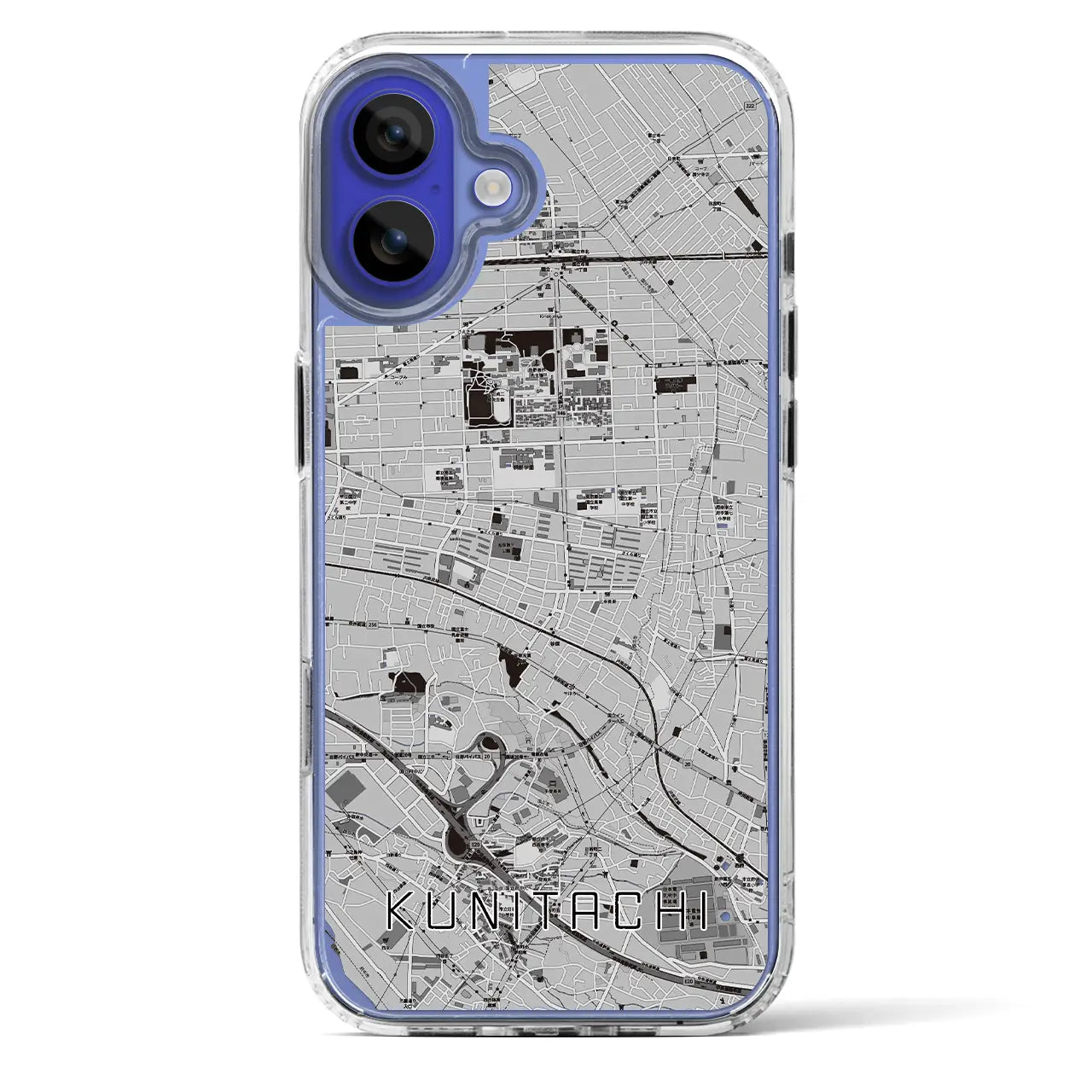 【国立（東京都）】地図柄iPhoneケース（MagSafeタイプ）