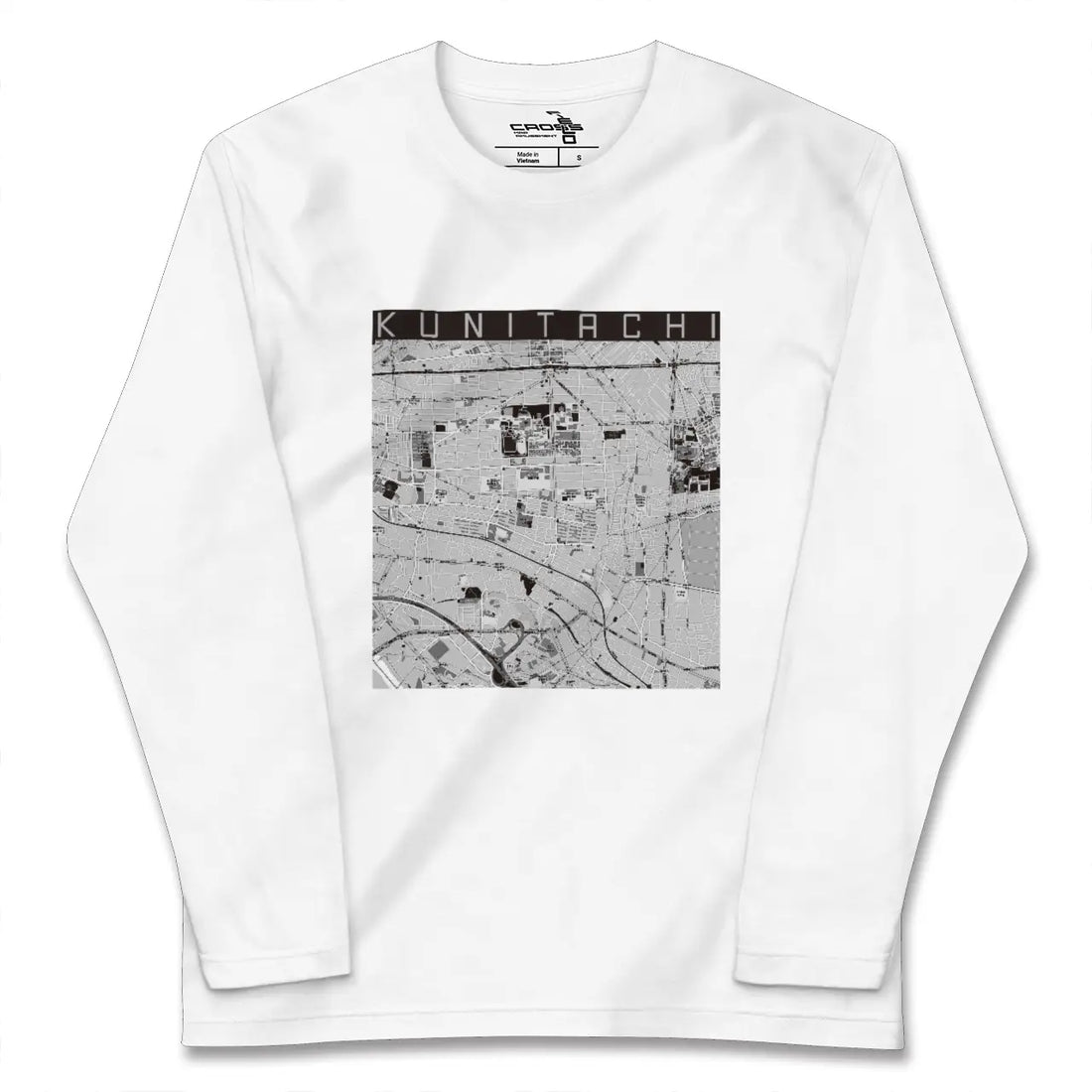 【国立(東京都)】地図柄ロングスリーブTシャツ