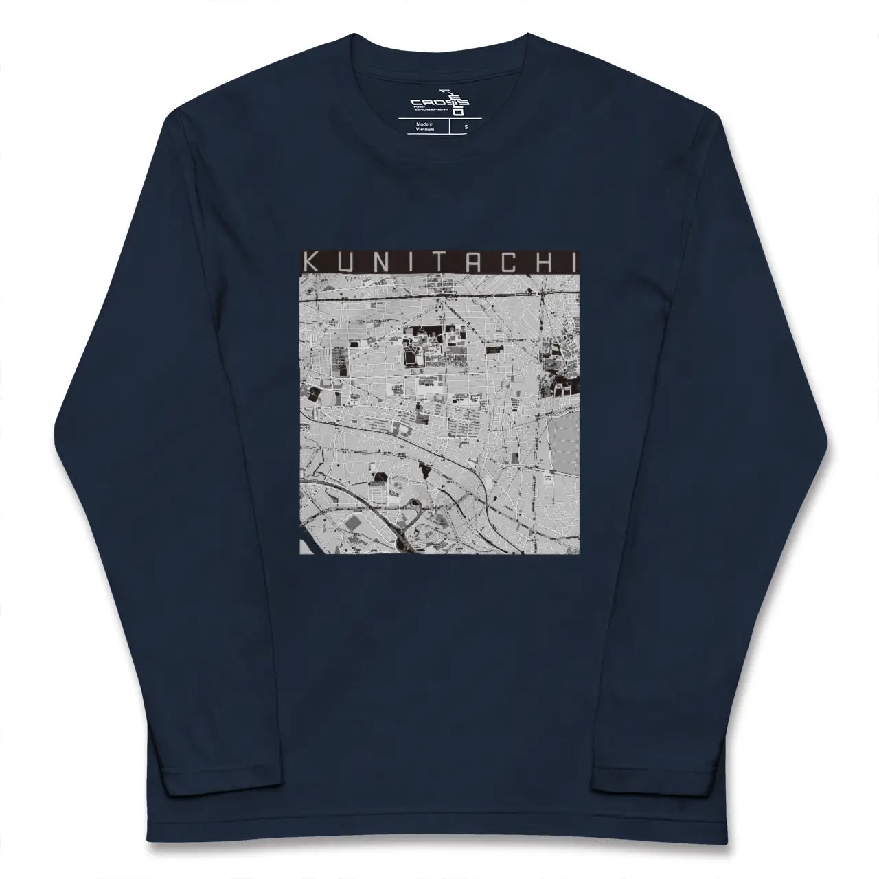 【国立（東京都）】地図柄ロングスリーブTシャツ