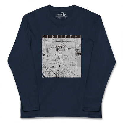 【国立（東京都）】地図柄ロングスリーブTシャツ