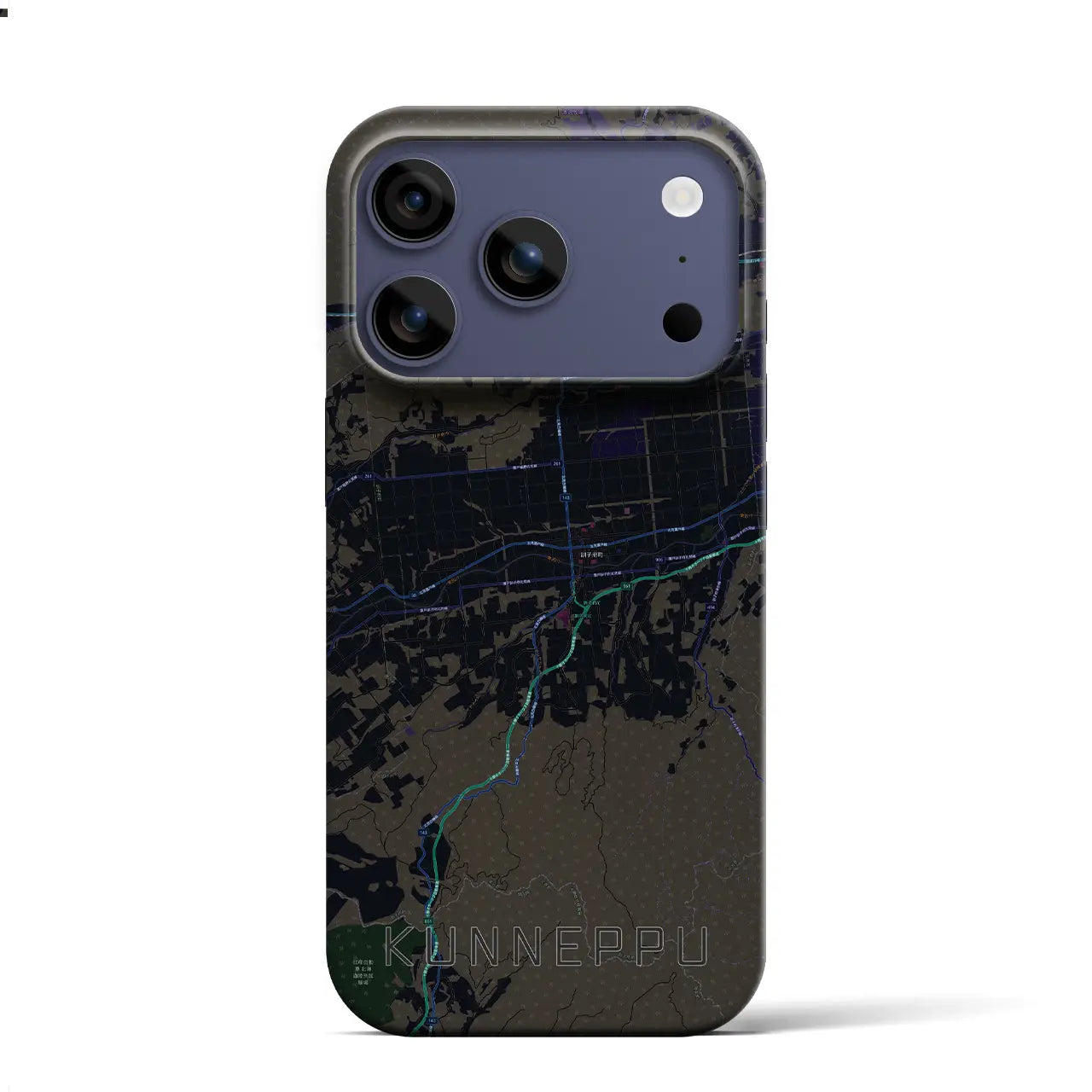 【訓子府（北海道）】地図柄iPhoneケース（バックカバータイプ）