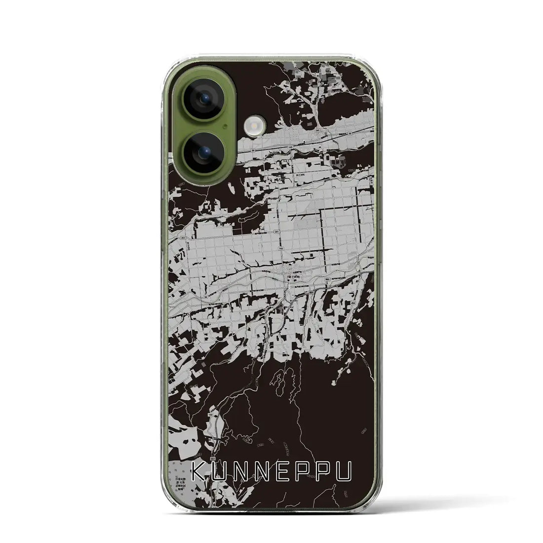 【訓子府(北海道)】地図柄iPhoneケース(クリアタイプ)モノトーン・iPhone 17 Pro Max 用