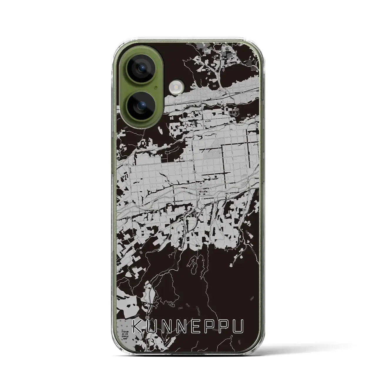 【訓子府（北海道）】地図柄iPhoneケース（クリアタイプ）モノトーン・iPhone 17 Pro Max 用
