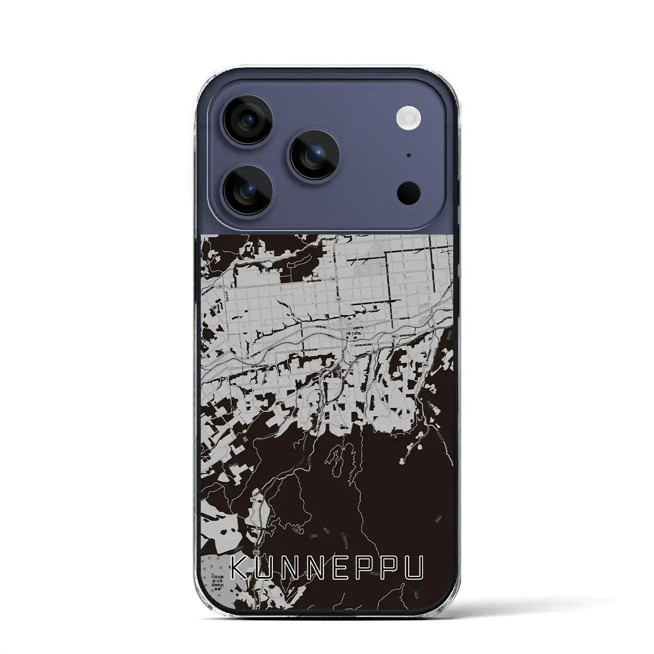 【訓子府（北海道）】地図柄iPhoneケース（クリアタイプ）