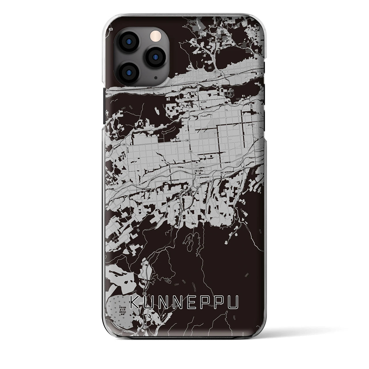 【訓子府（北海道）】地図柄iPhoneケース（クリアタイプ）