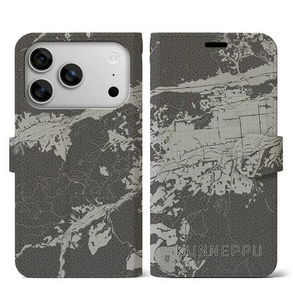 【訓子府（北海道）】地図柄iPhoneケース（手帳タイプ）