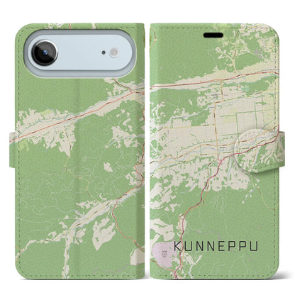 【訓子府（北海道）】地図柄iPhoneケース（手帳タイプ）