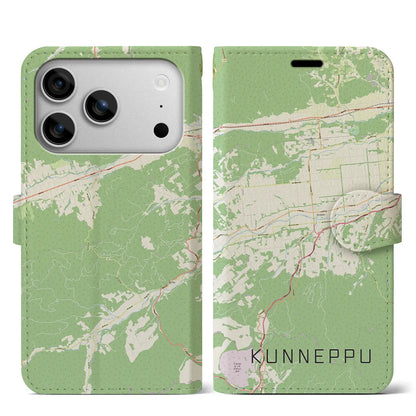 【訓子府（北海道）】地図柄iPhoneケース（手帳タイプ）