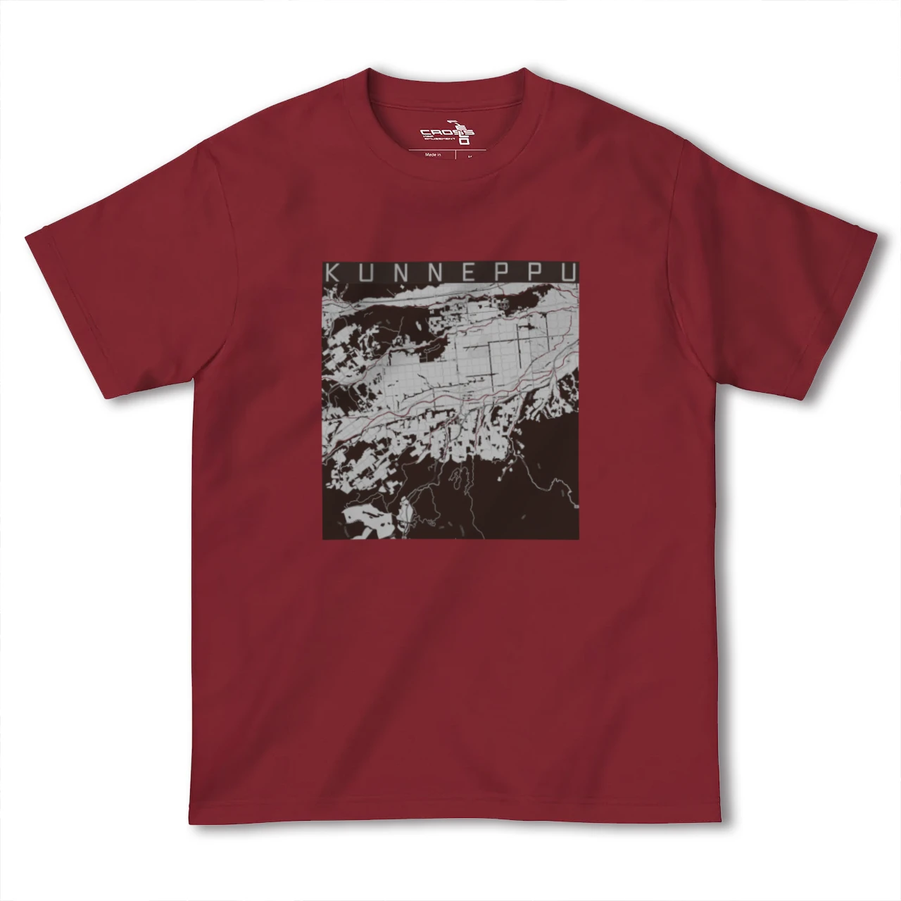 【訓子府（北海道）】地図柄ヘビーウェイトTシャツ