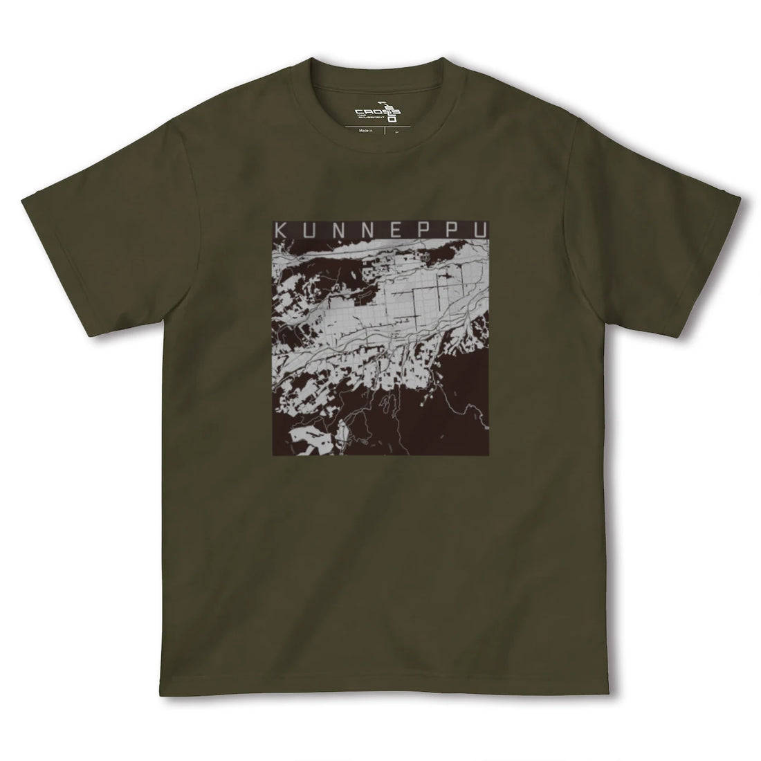 【訓子府(北海道)】地図柄ヘビーウェイトTシャツ