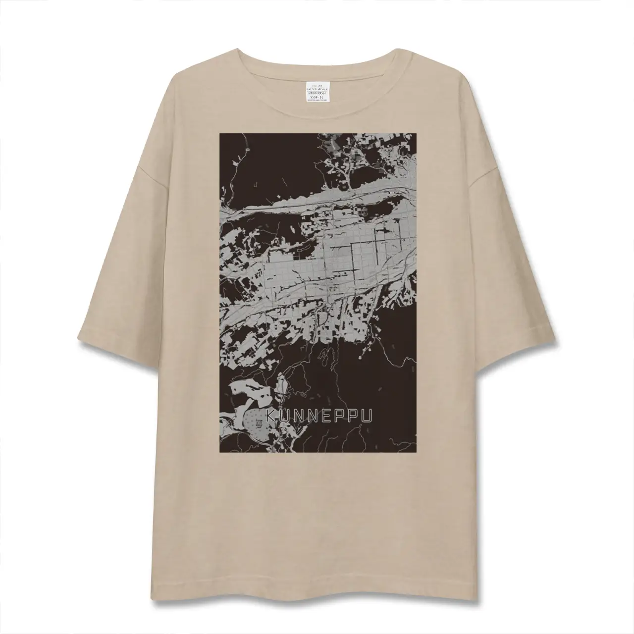 【訓子府（北海道）】地図柄ビッグシルエットTシャツ