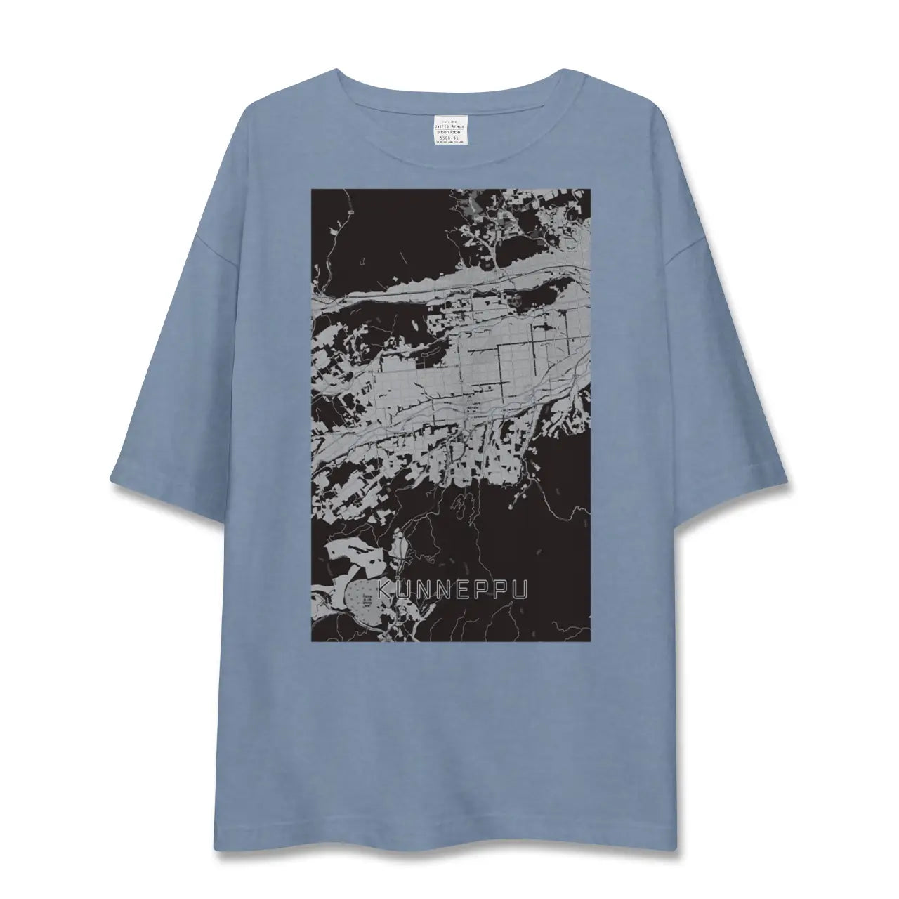 【訓子府（北海道）】地図柄ビッグシルエットTシャツ