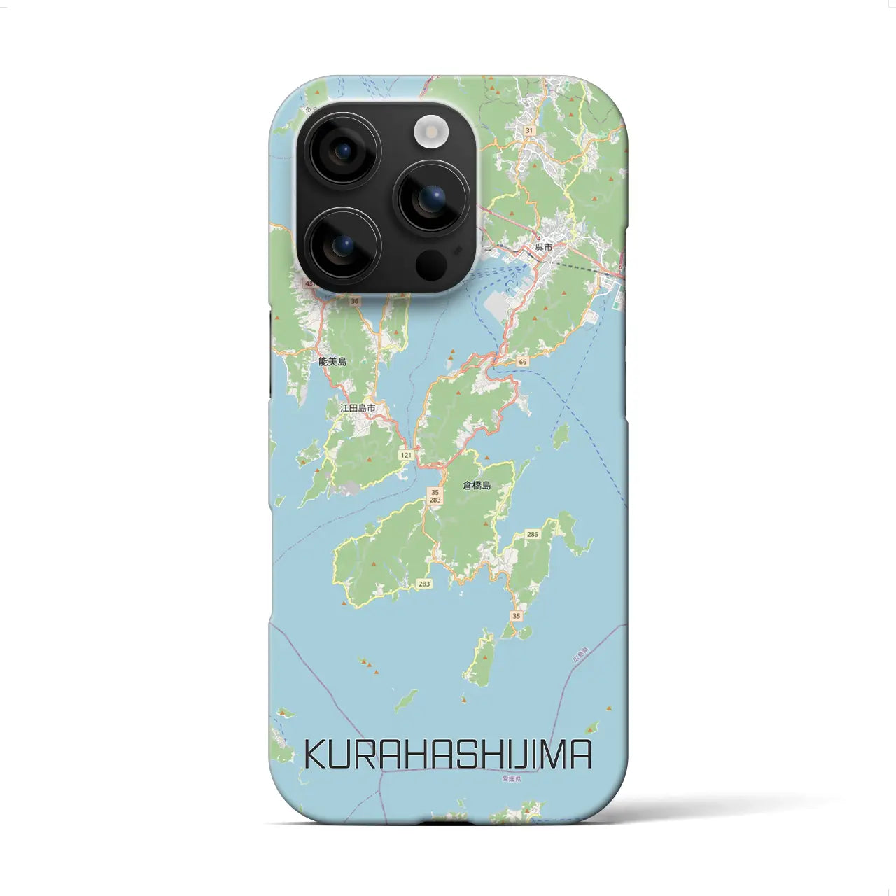 【倉橋島（広島県）】地図柄iPhoneケース（バックカバータイプ）