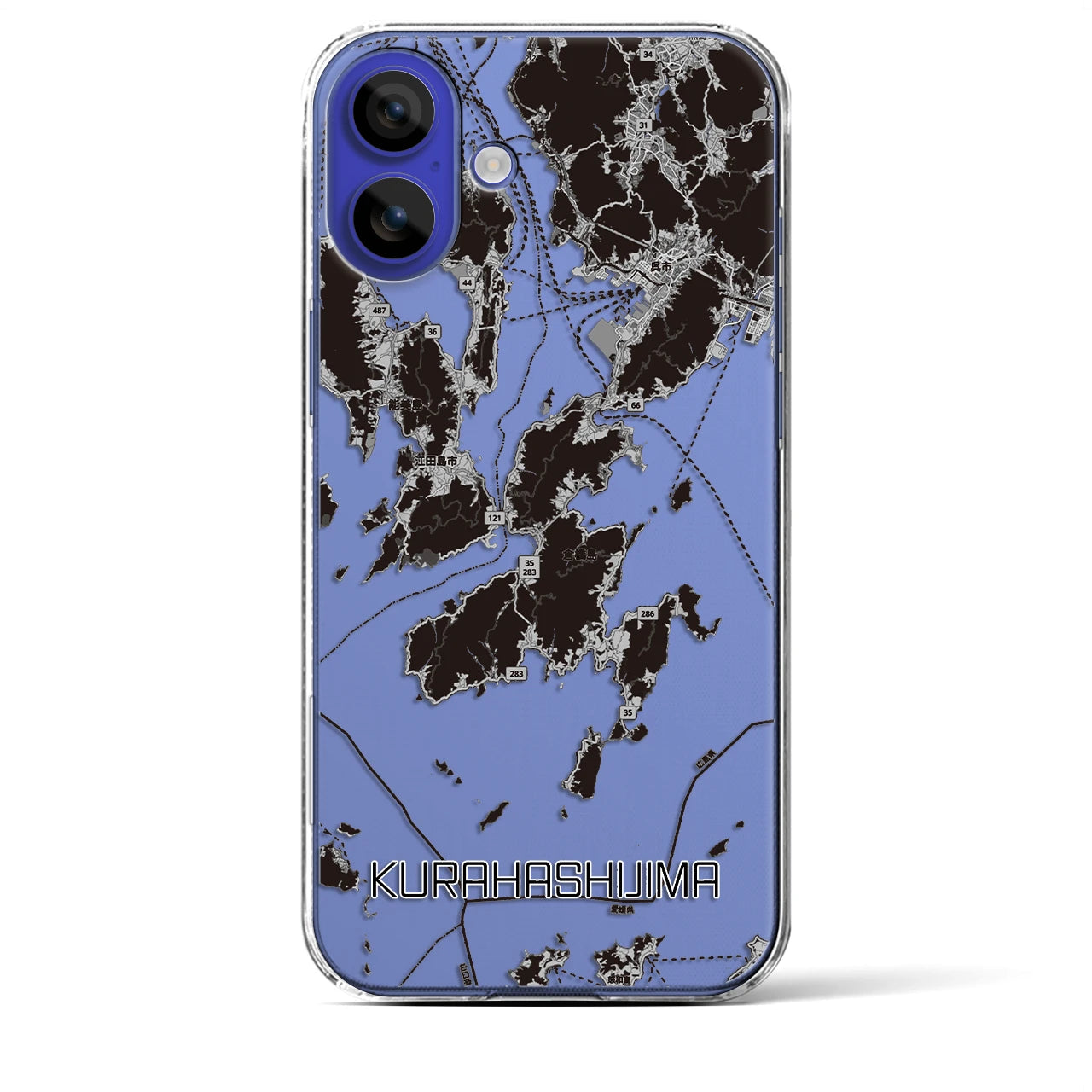 【倉橋島（広島県）】地図柄iPhoneケース（クリアタイプ）