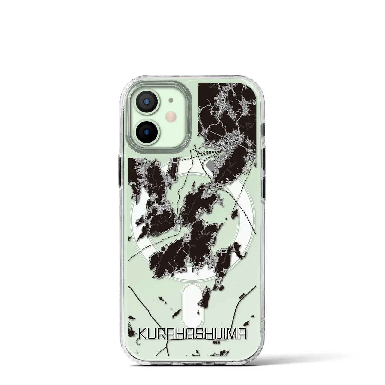 【倉橋島（広島県）】地図柄iPhoneケース（MagSafeタイプ）