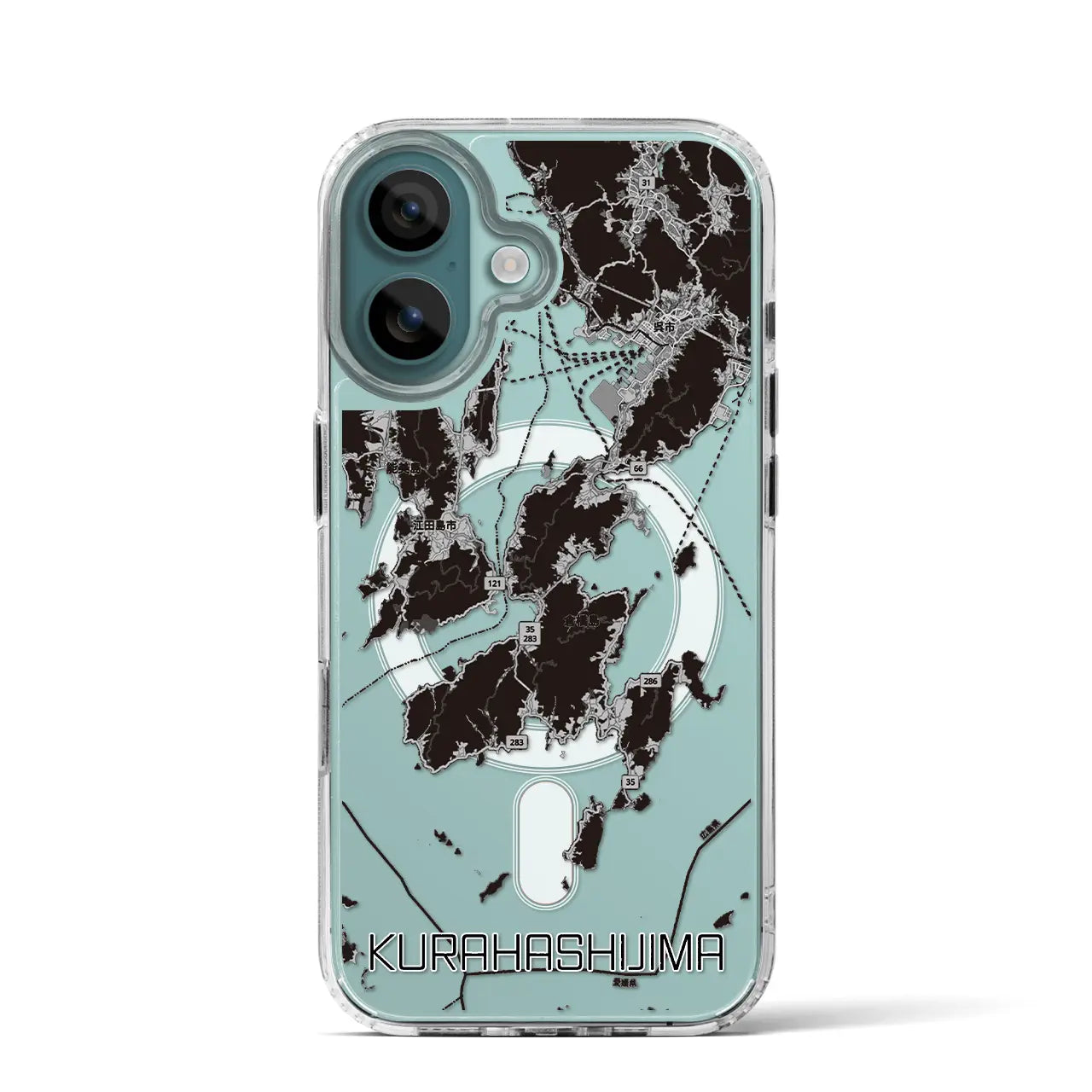 【倉橋島（広島県）】地図柄iPhoneケース（MagSafeタイプ）